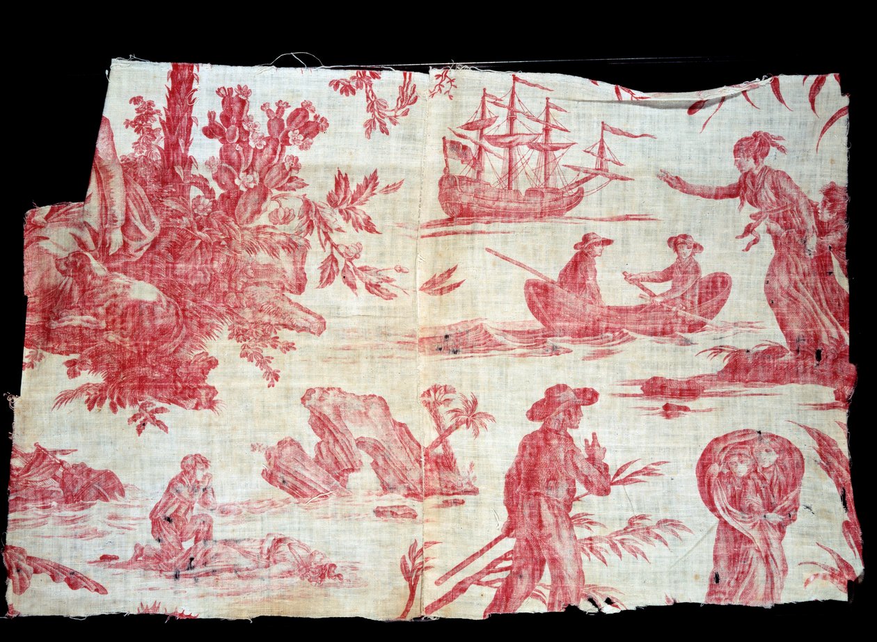 Paul og Virginie Toile de Jouy af French School