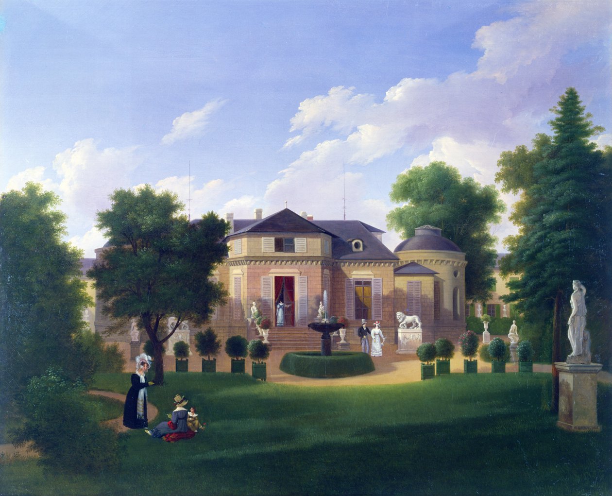 Pavillon af Folie-Beaujon i Paris, ca. 1830 af French School