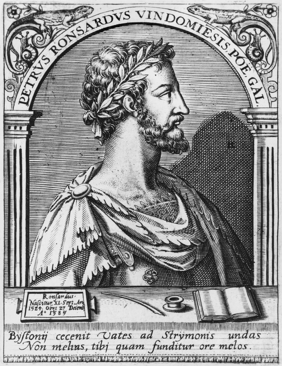 Pierre de Ronsard (1524-85) af French School