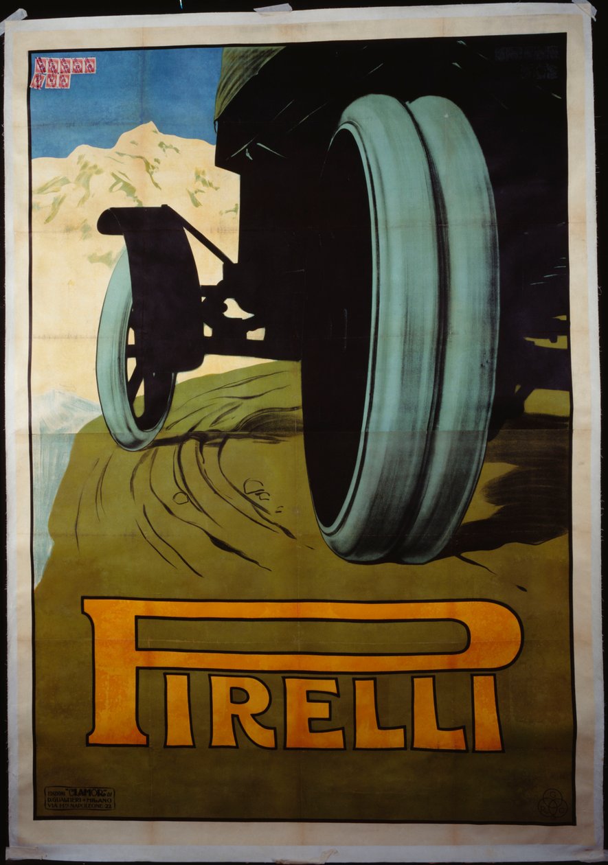 Pirelli, ca. 1920 (farvelitografi) af French School