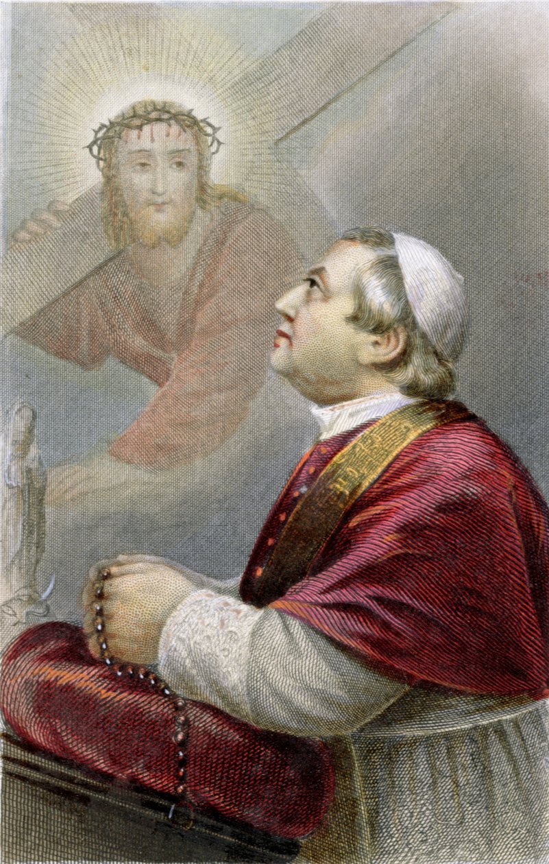 Pave Pius IX (1792-1878) ca. 1870 af French School