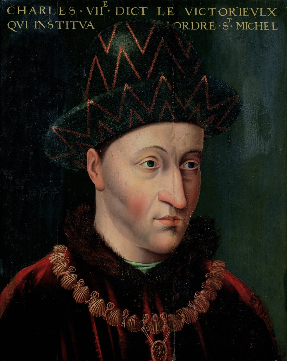Portræt af Charles VII (1403-61) af French School