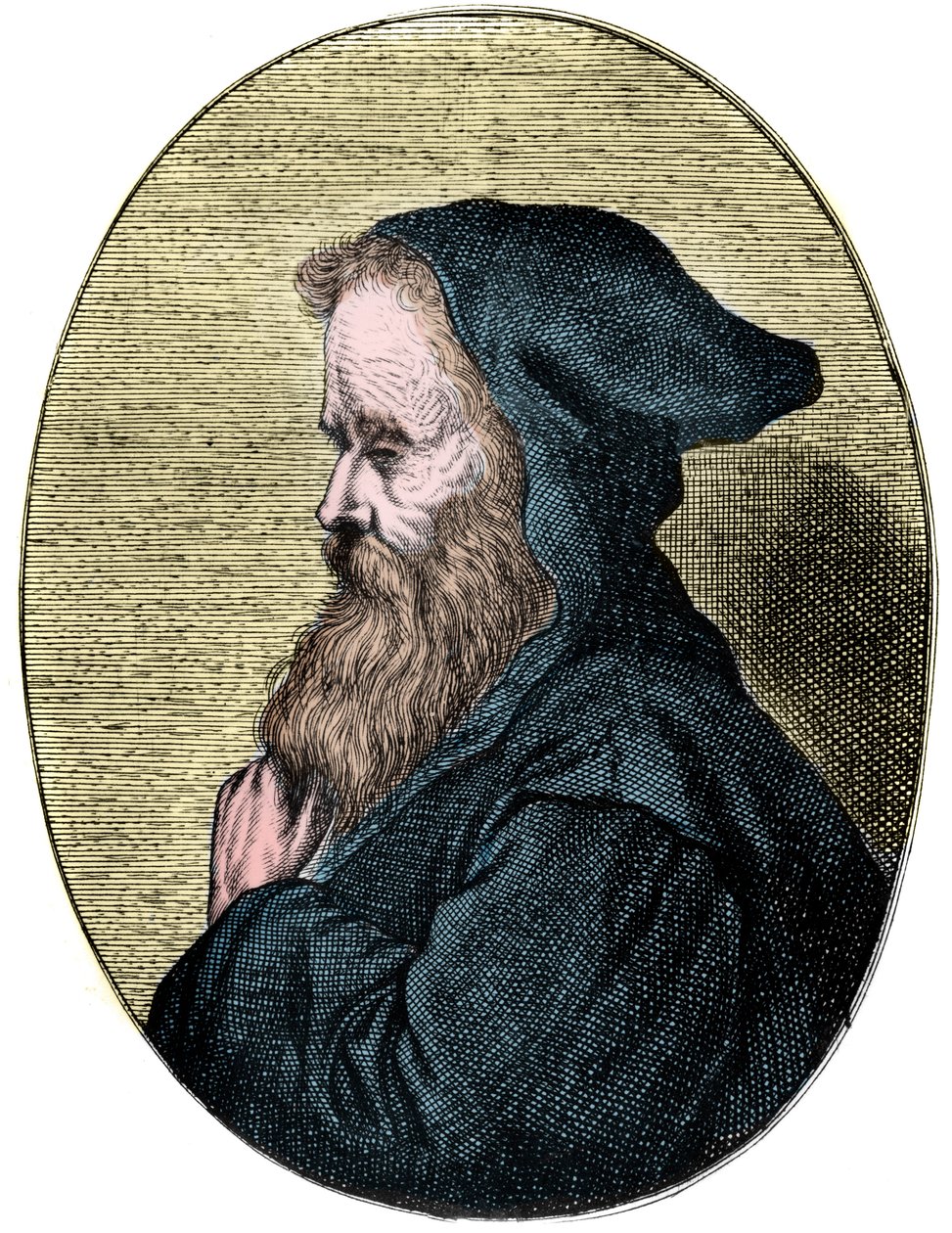 Portræt af Empedocles de.490 f.Kr., græsk filosof. af French School