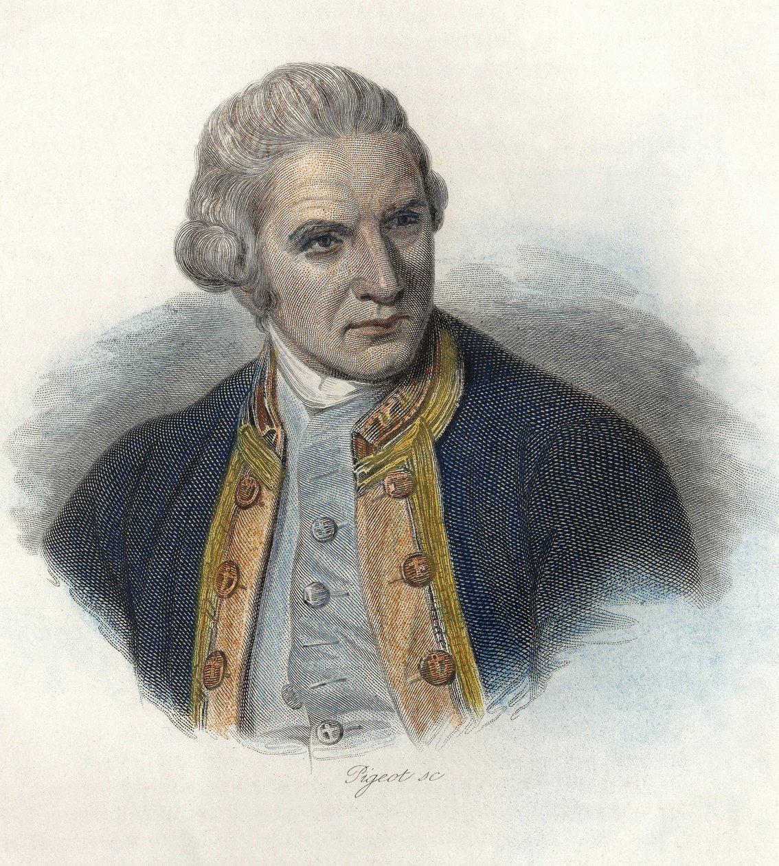 Portræt af James Cook af French School