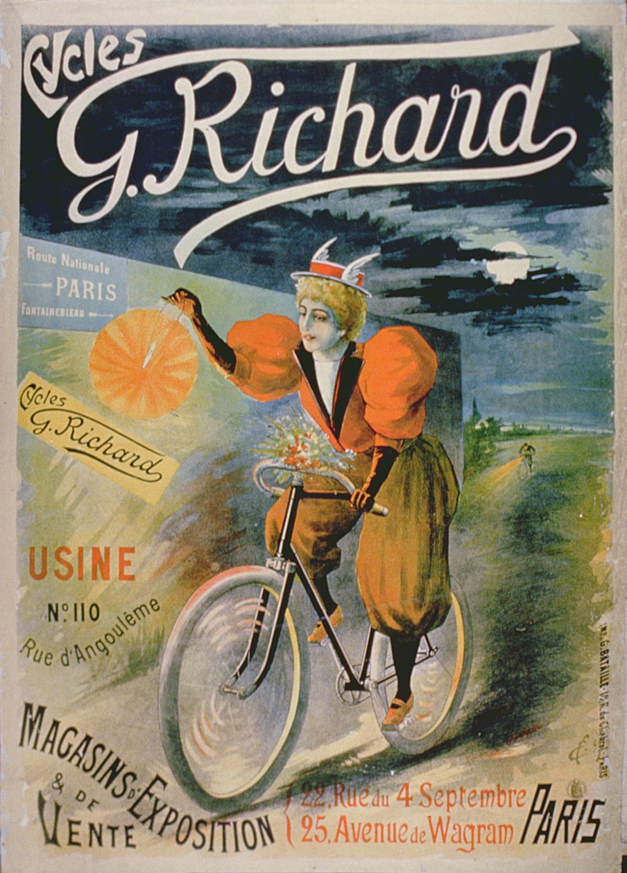 Plakatreklame G. Richard Cycles, Paris af French School