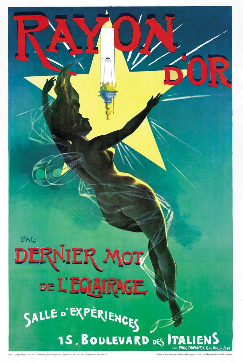 Plakat reklame Rayon dOr belysning af French School