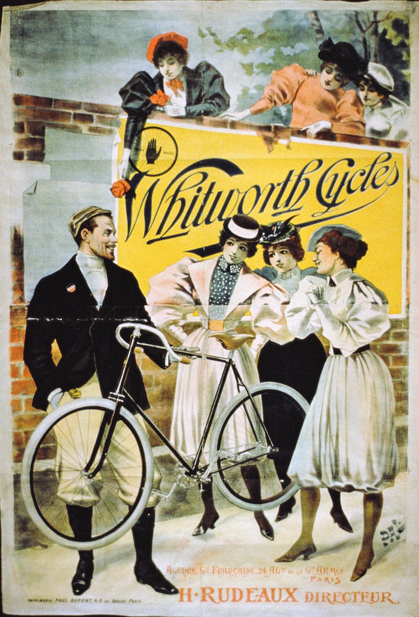 Plakatannoncering Whitworth Cycles, Paris af French School