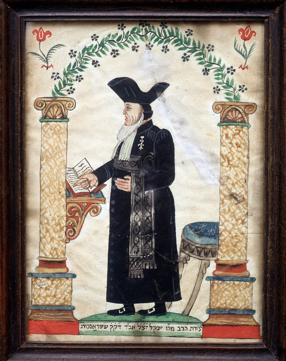 Repræsentation af en rabbiner (farve litho) af French School
