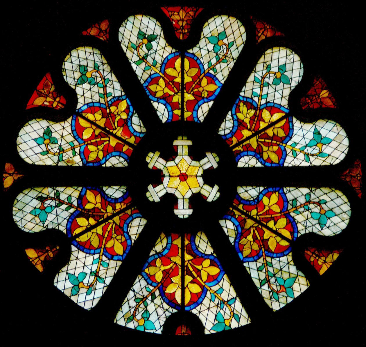 Rose vindue af French School