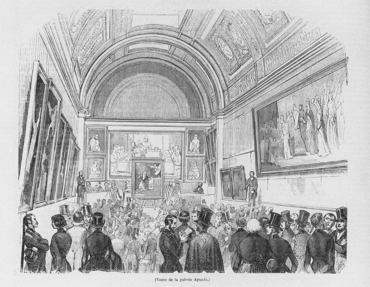 Salg af Aguado-galleriet, 1843 af French School