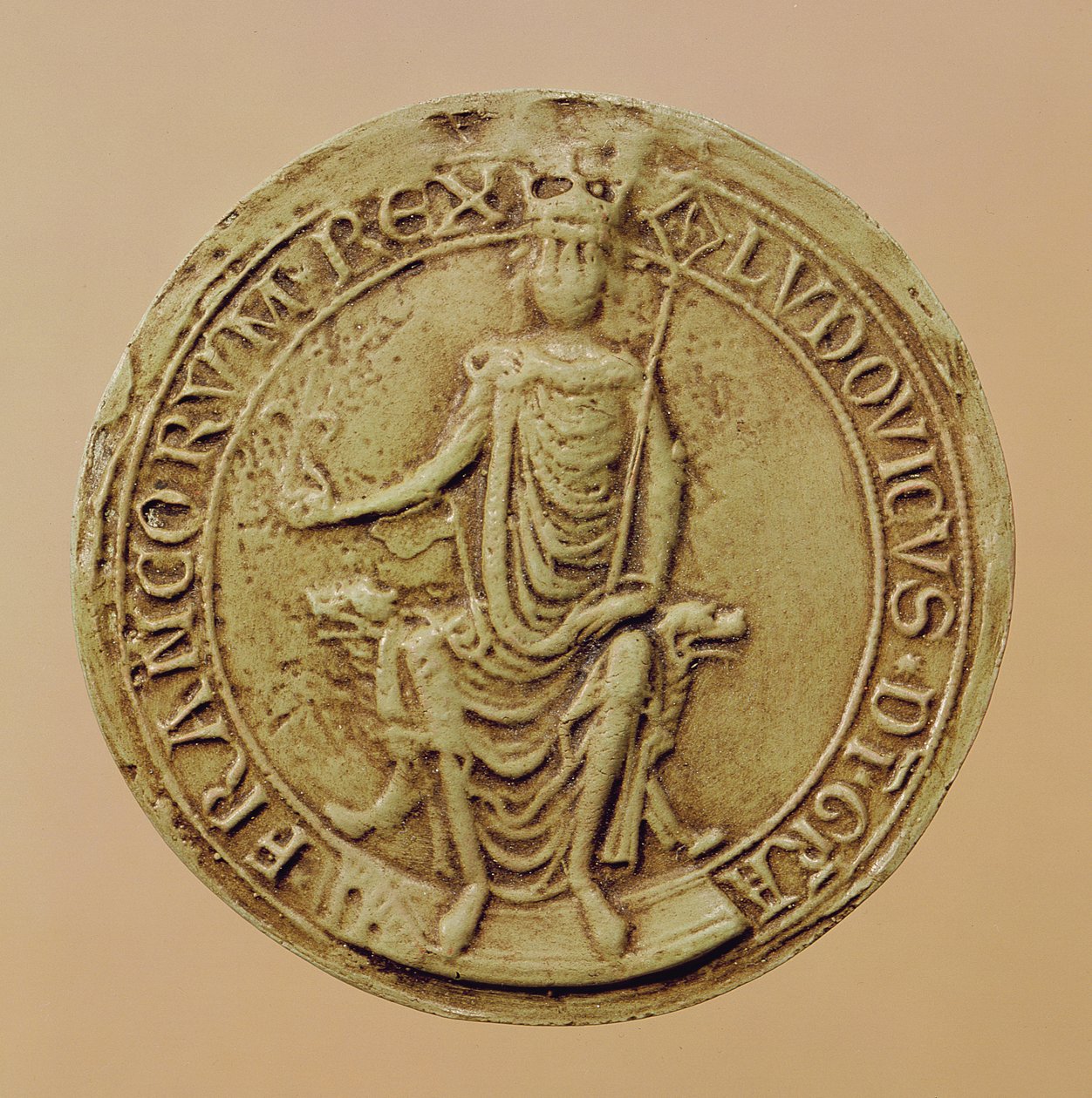 Louis VIIIs segl (1187-1226) (voks) af French School