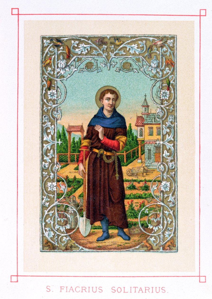 Skt. Fiacre (d. 670) 1873 af French School