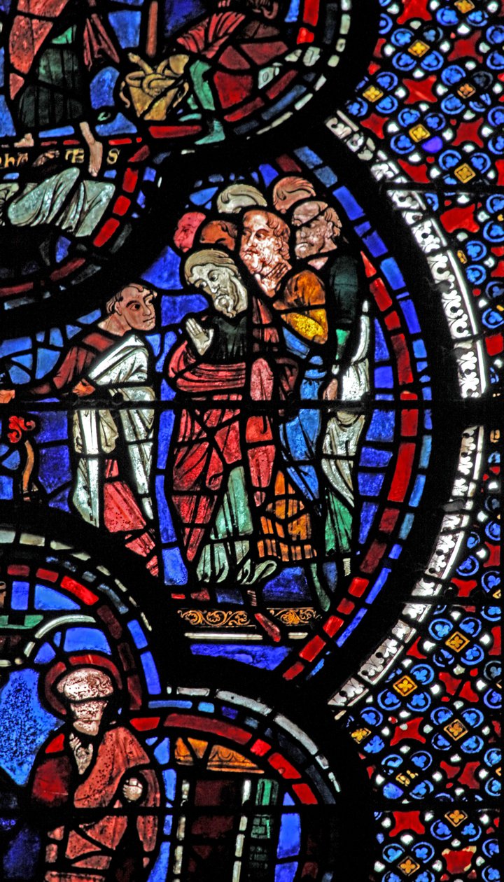 St John-vindue: genopliver en kvinde (w48) af French School