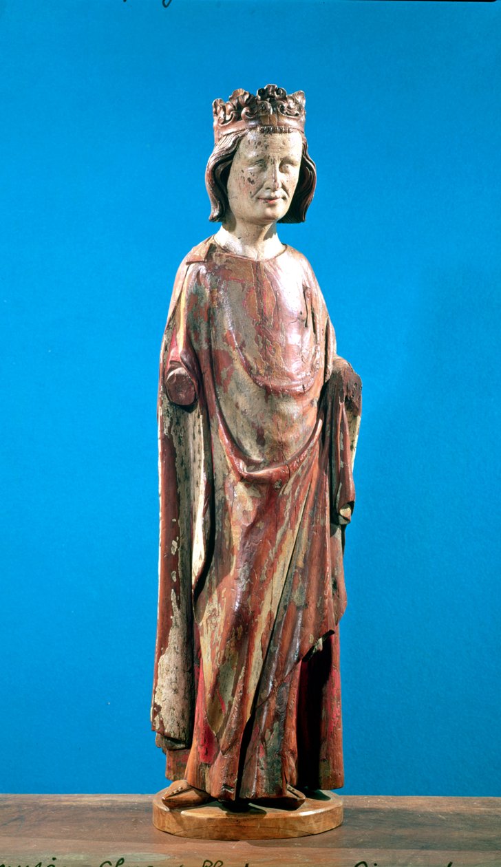 St. Louis (1215-70) (polykromt træ) af French School