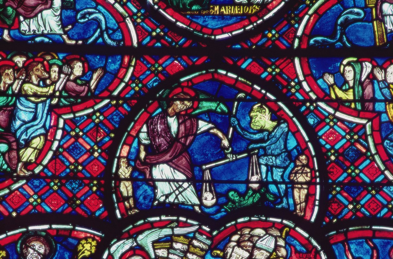 St Michael vejer sjæle, 13. århundrede af French School