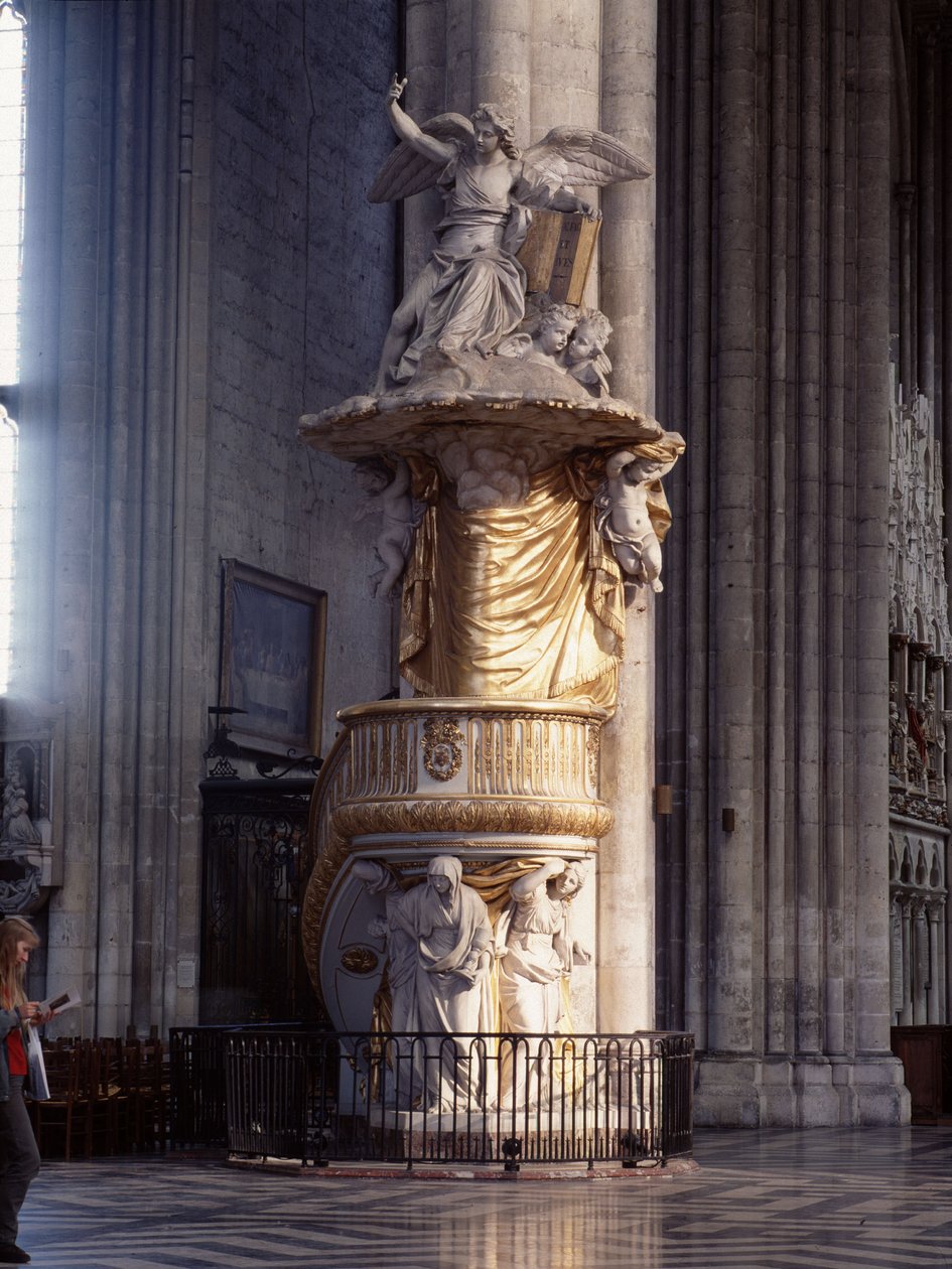 Statue i katedralen i Amiens (80). af French School