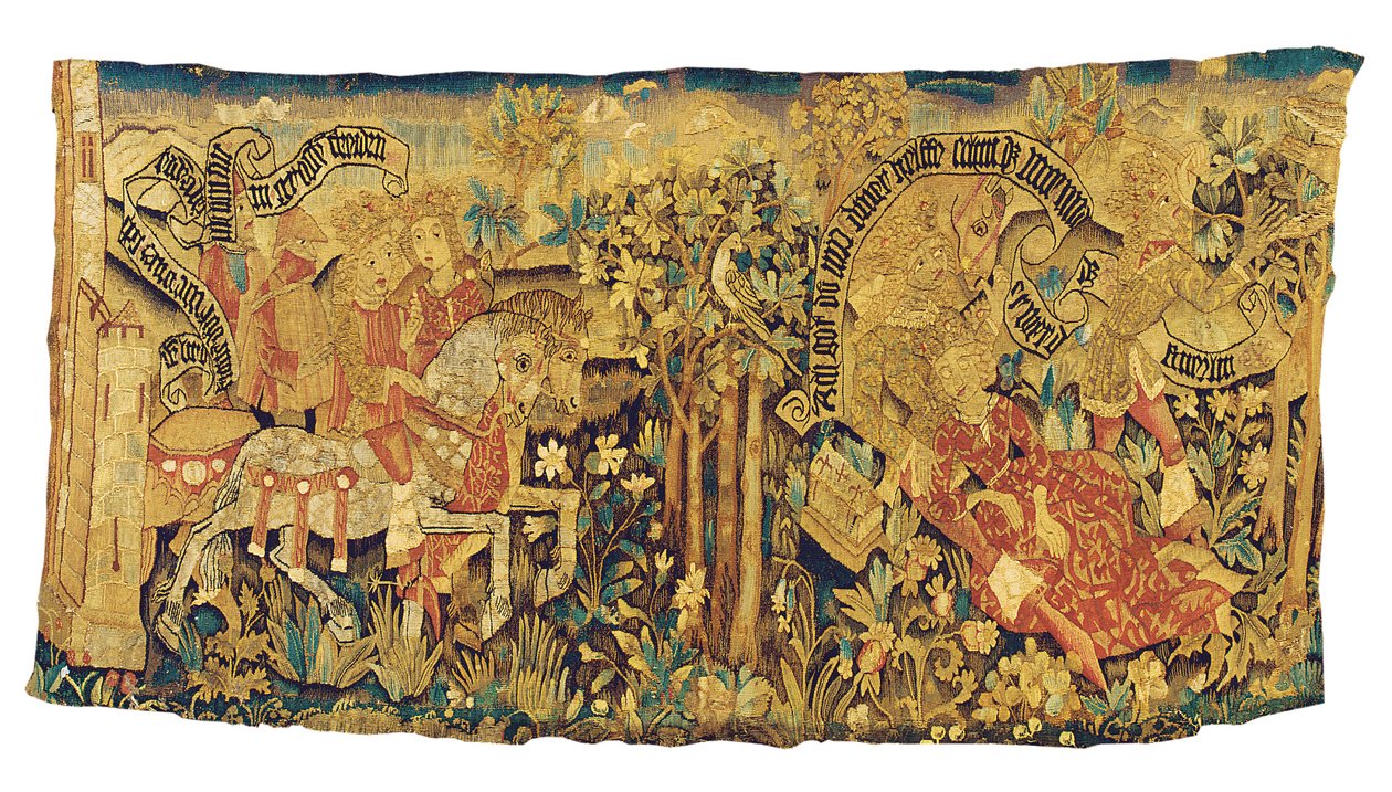 Strasbourg mytologisk gobelinfragment, ca. 1470-80 af French School