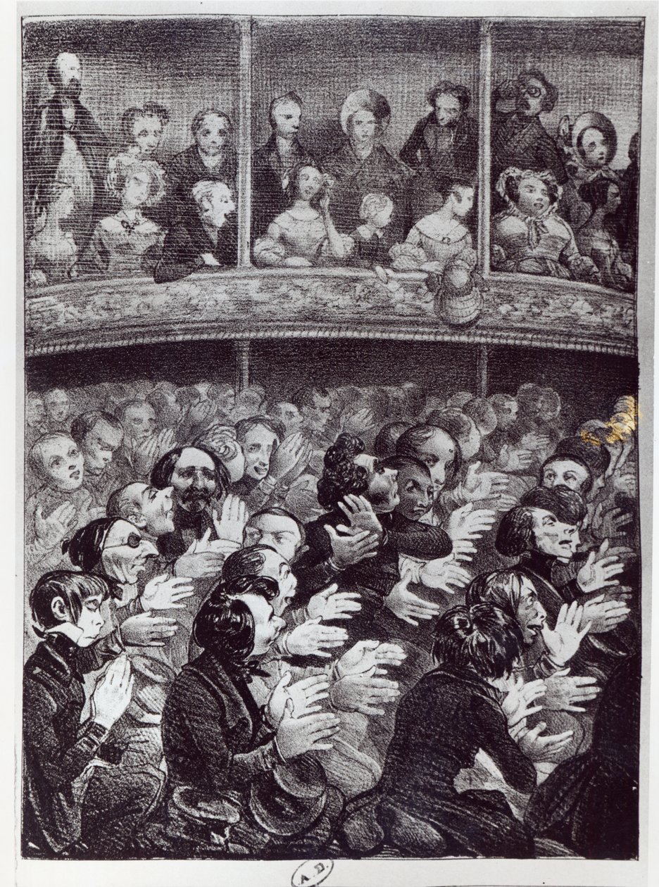 The Claque i aktion, ca. 1830-40 af French School