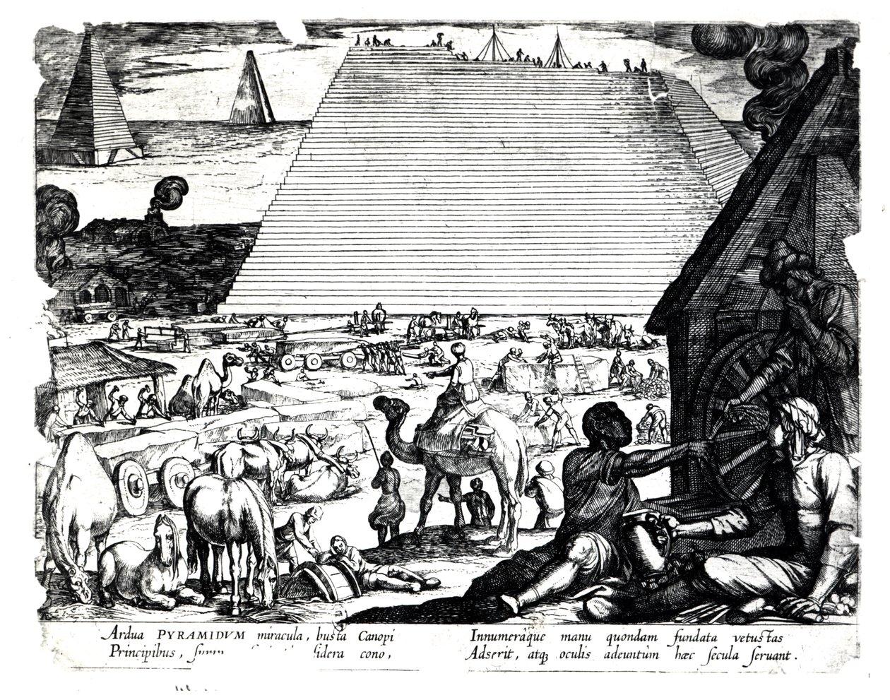 Opførelsen af pyramiderne af French School