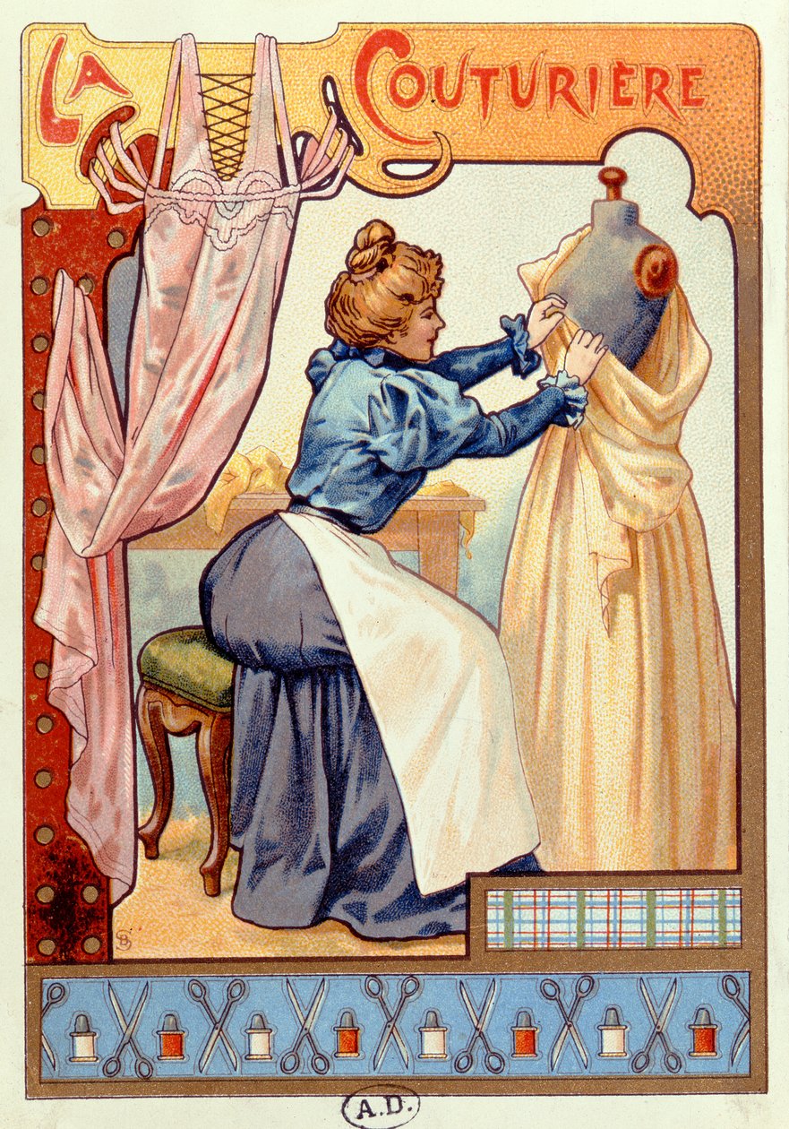 The Couturier, 1899 af French School