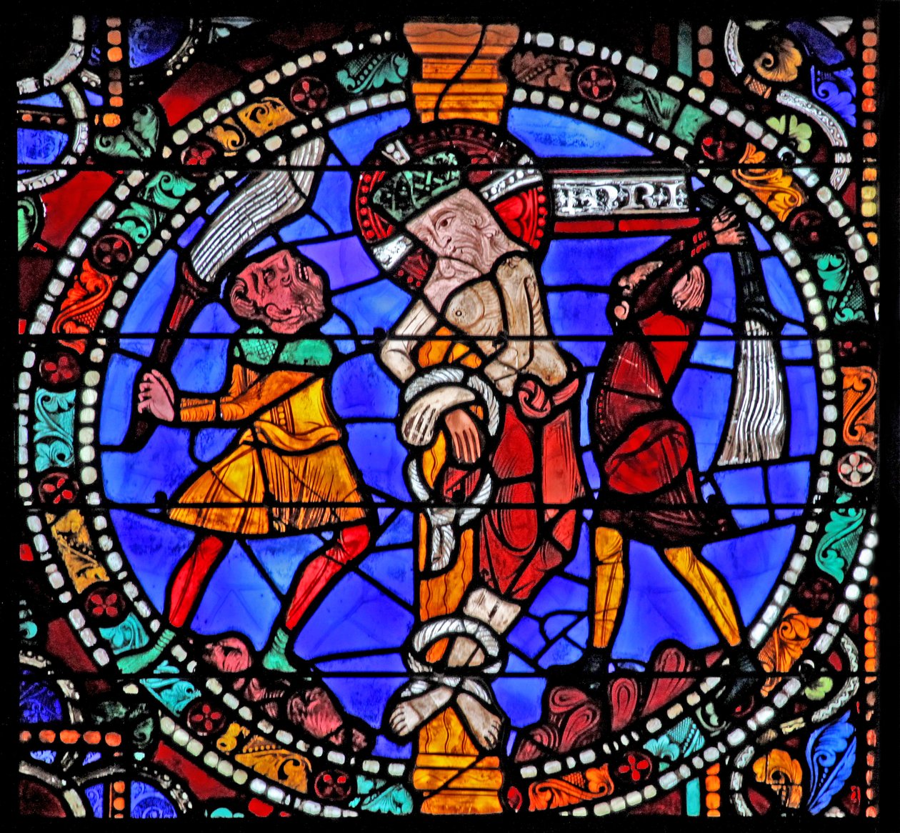 The Passion window: The Flagelation (w51) af French School