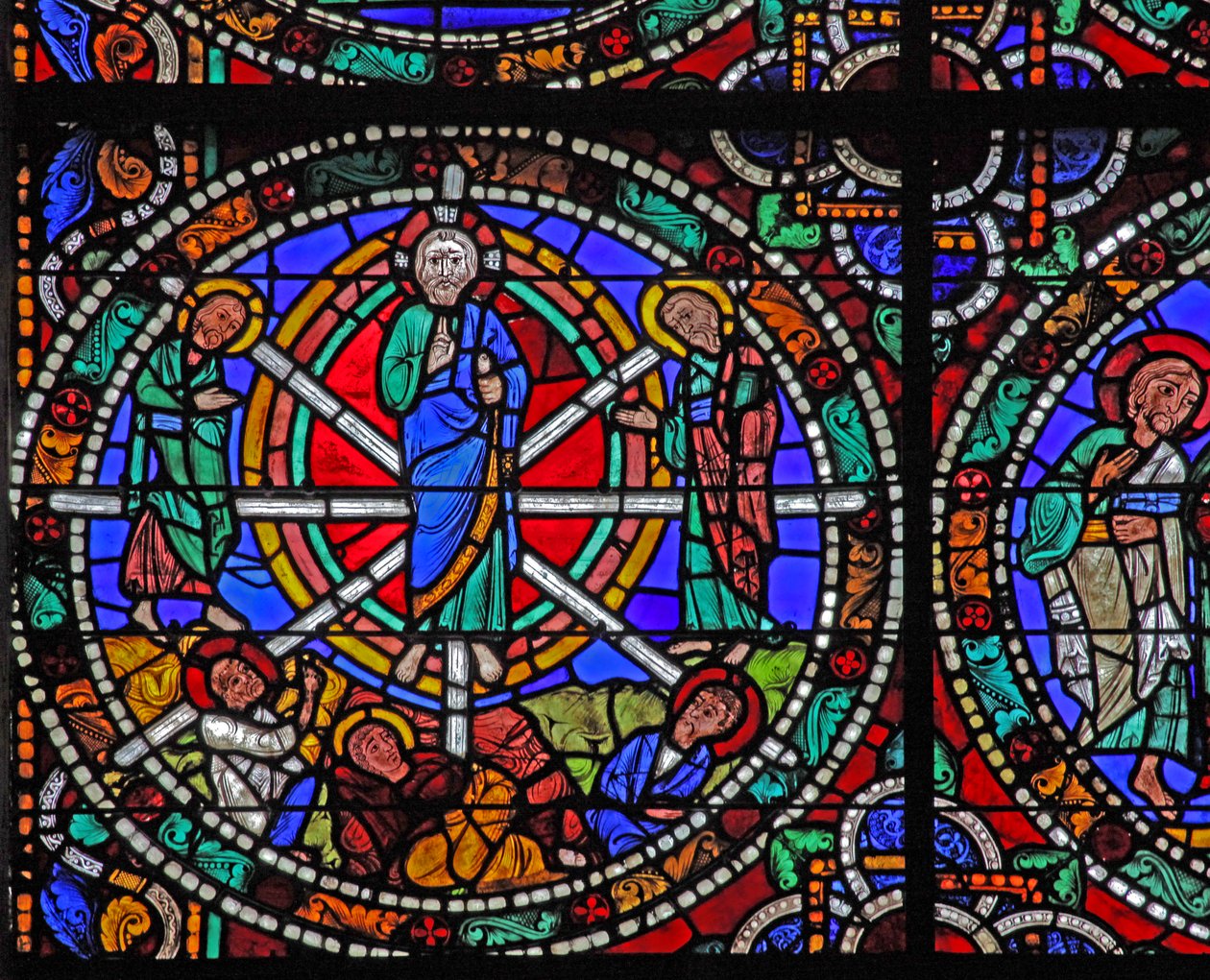 The Passion window: The Transfiguration (w51) af French School