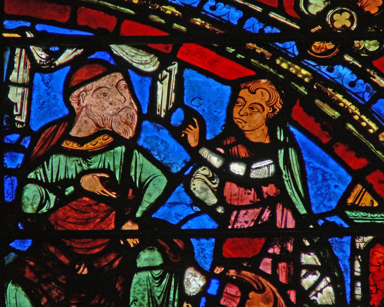The Prodigal Son-vindue: hævder arv (w35) af French School