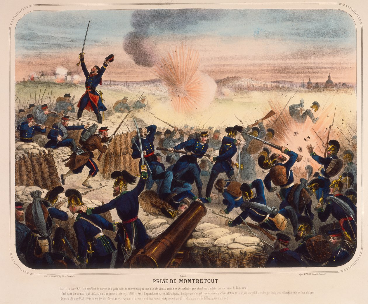 Belejringen af Montretout, 19. januar 1871 af French School