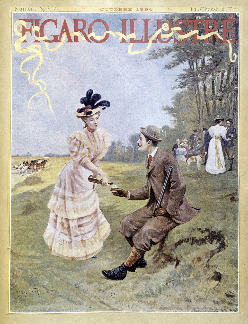 Skydejagten - i "" Figaro illustreret"" af French School