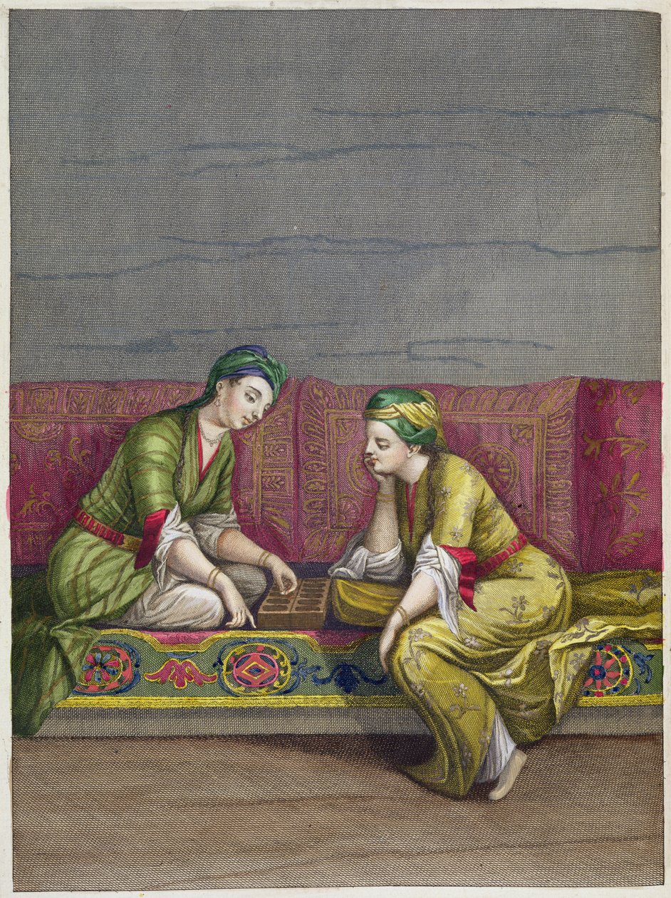 Tyrkiske piger, der spiller Mangala, 1700-tallet af French School