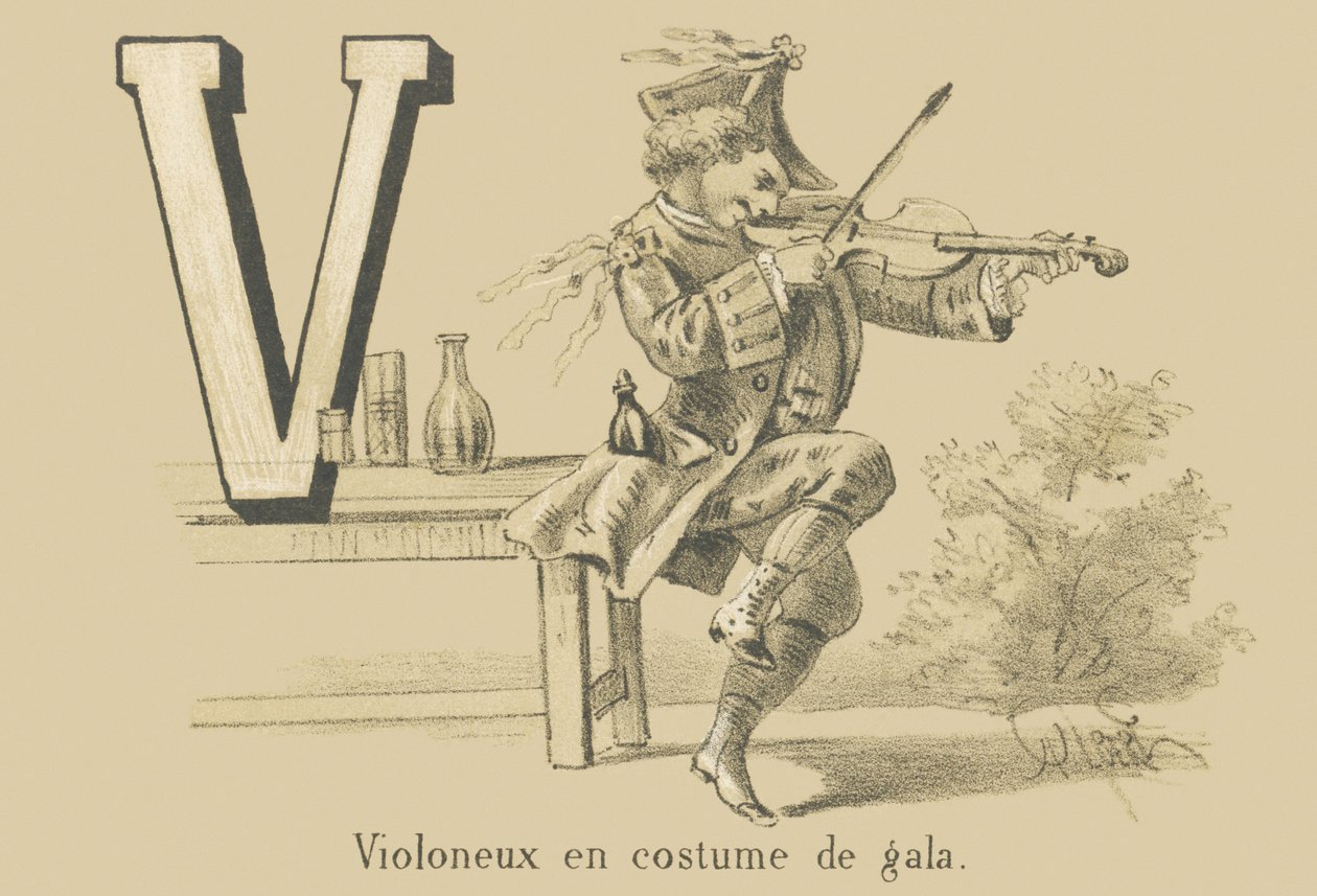 V: Spillemand i gallakostume af French School