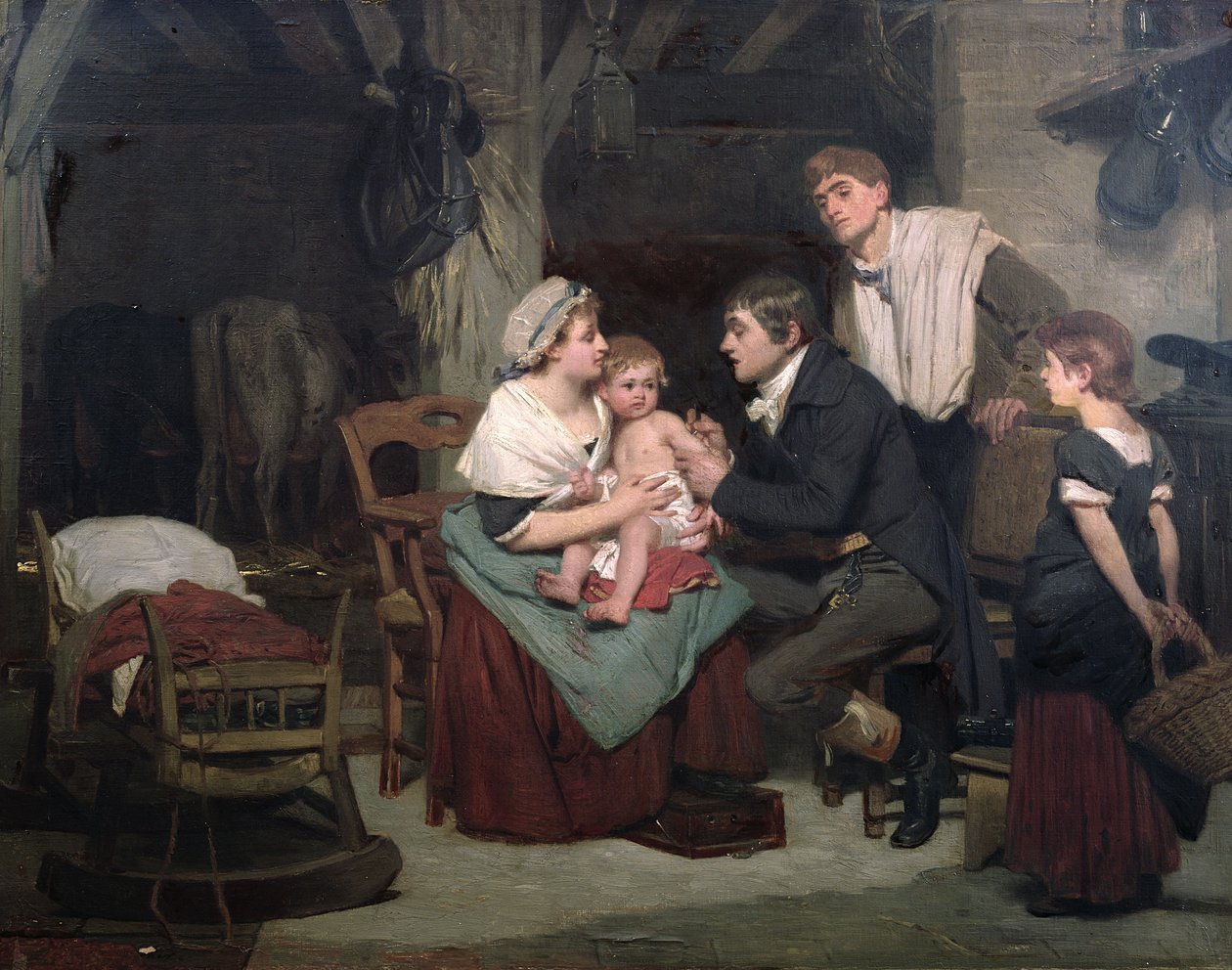 Vaccination mod kopper, ca. 1800 af French School
