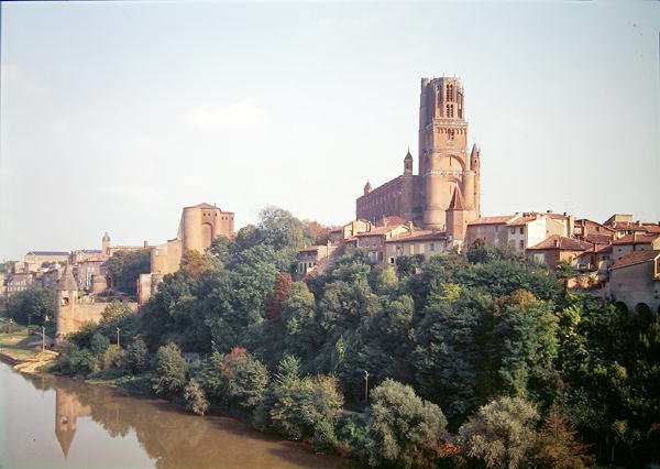 Udsigt over Albi-katedralen, påbegyndt i 1282 af French School