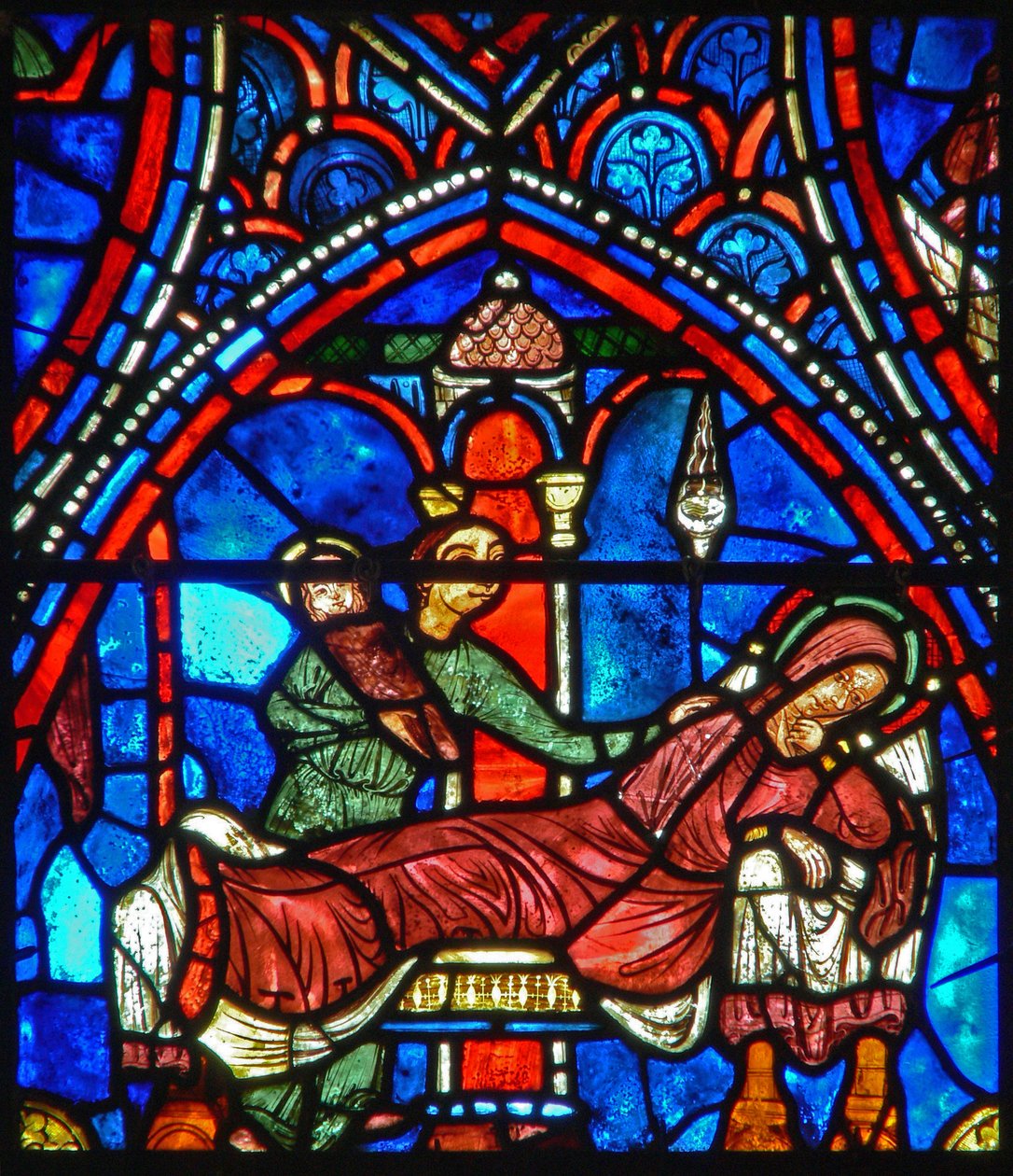 Jomfru Marias historie: hendes fødsel (w28b) af French School