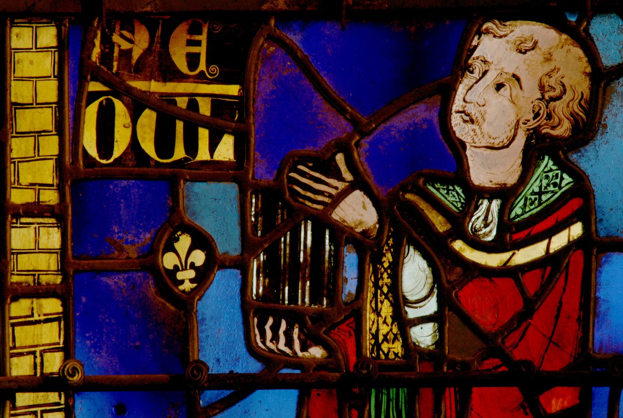 Vindue w10, der viser en donorfigur af French School