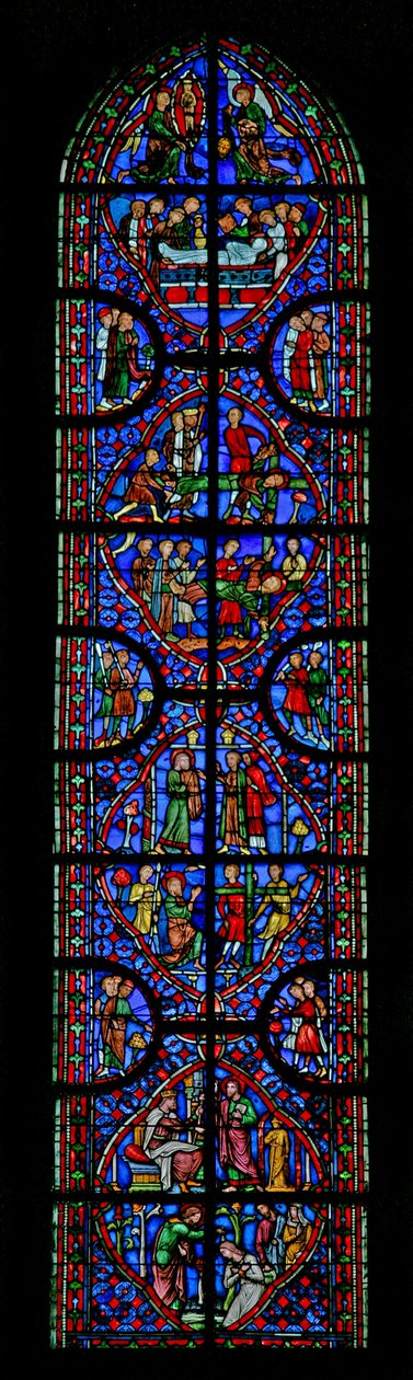 Vindue w11, der viser St. Andrews martyrium af French School