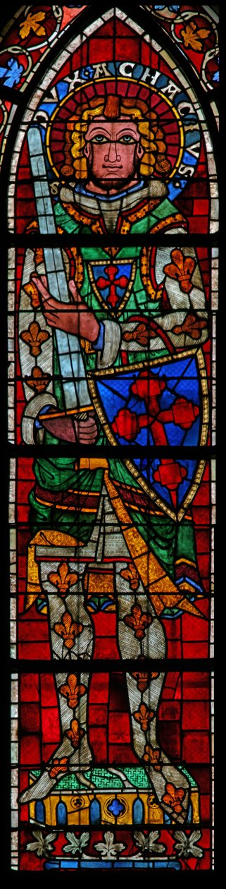 Vindue w205 forestillende St. Acacius af French School