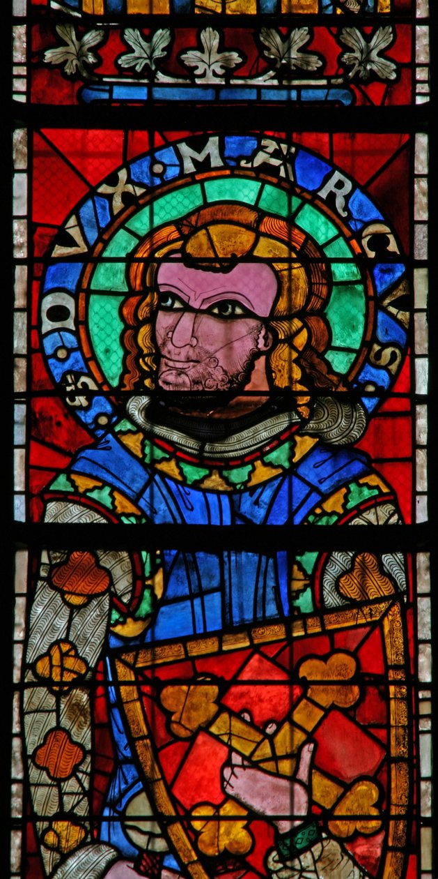 Vindue w205 forestillende St. Marcus af French School