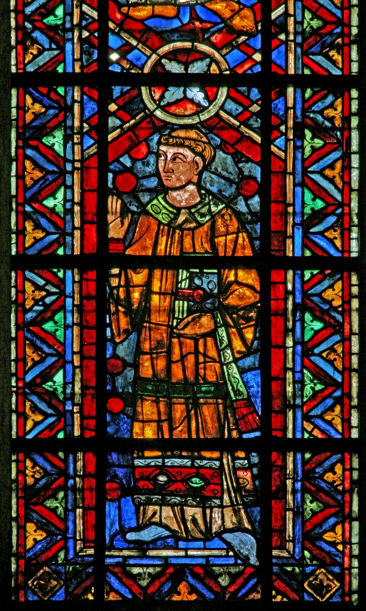 Vindue w207, der forestiller en præst af French School