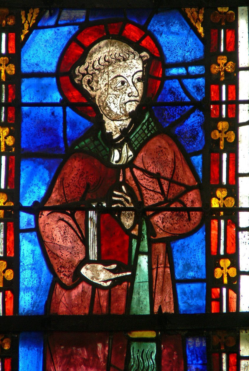 Vindue w21 forestillende St Sylvester af French School