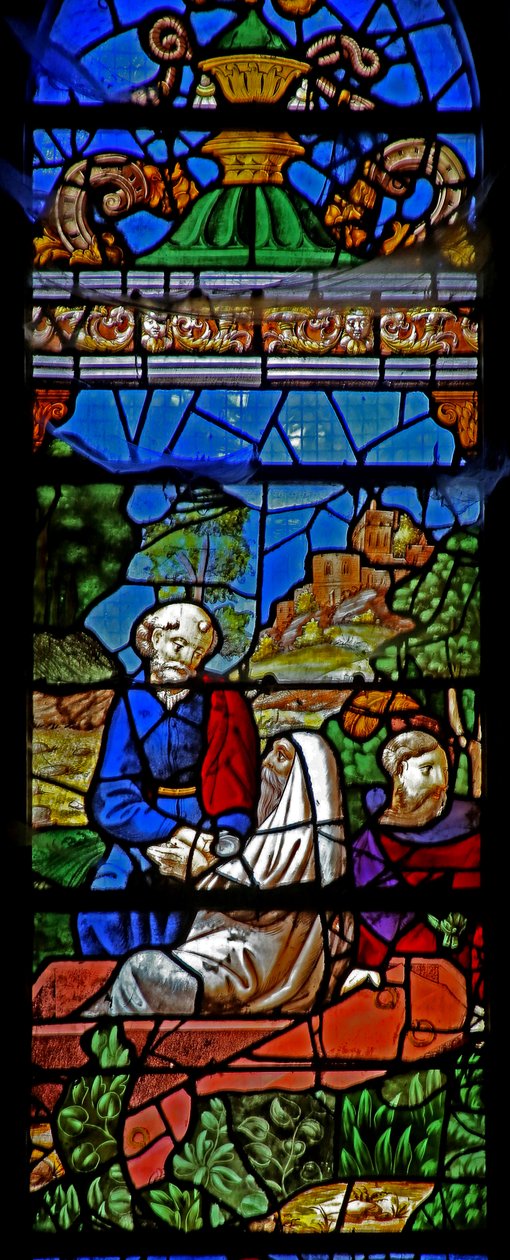 Vindue w38, der viser Lazarus
