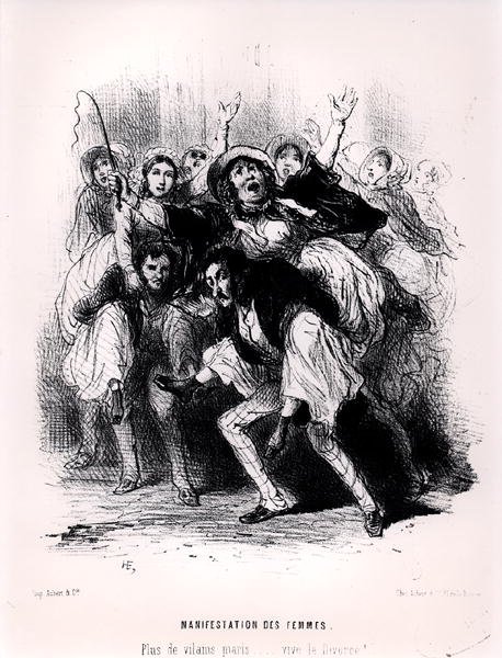 Kvinder demonstrerer af French School