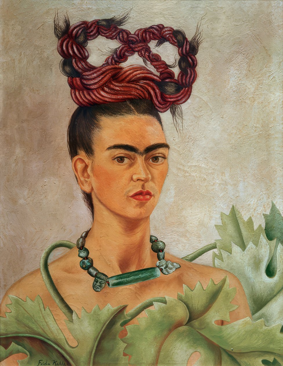 Selvportræt med plade af Frida Kahlo