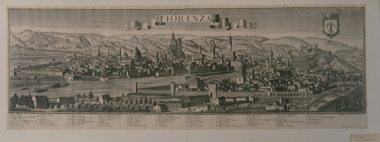 Udsigt over Firenze af Friedrich Bernhard Werner