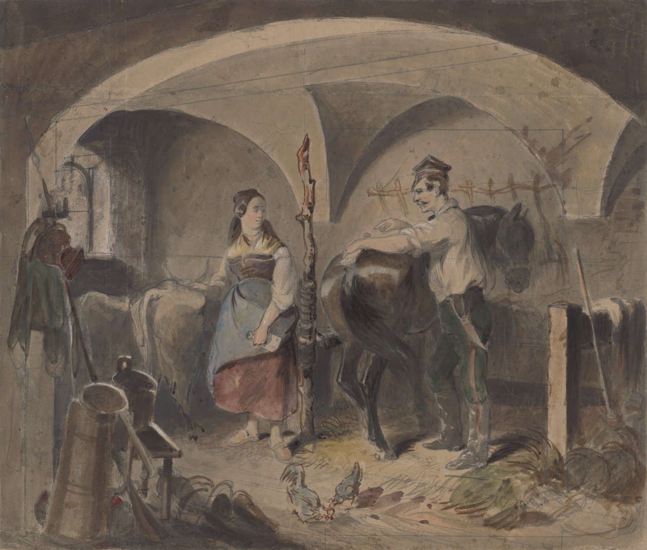 I stalden II af Friedrich Carl von Scheidlin