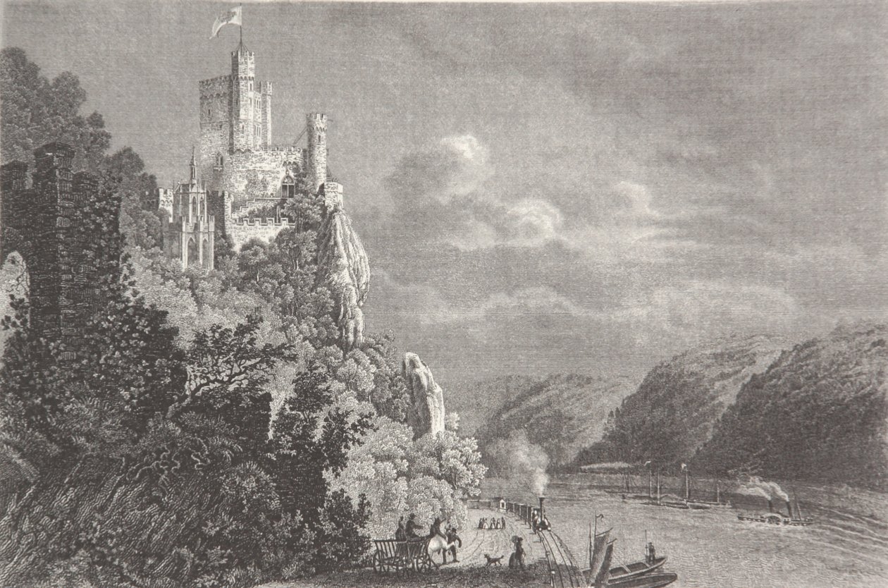 Burg Rheinstein af Pierre Joseph Redouté