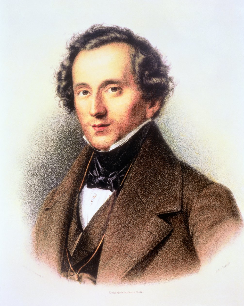 Portræt af Felix Mendelssohn (1809-47) af Friedrich Jentzen