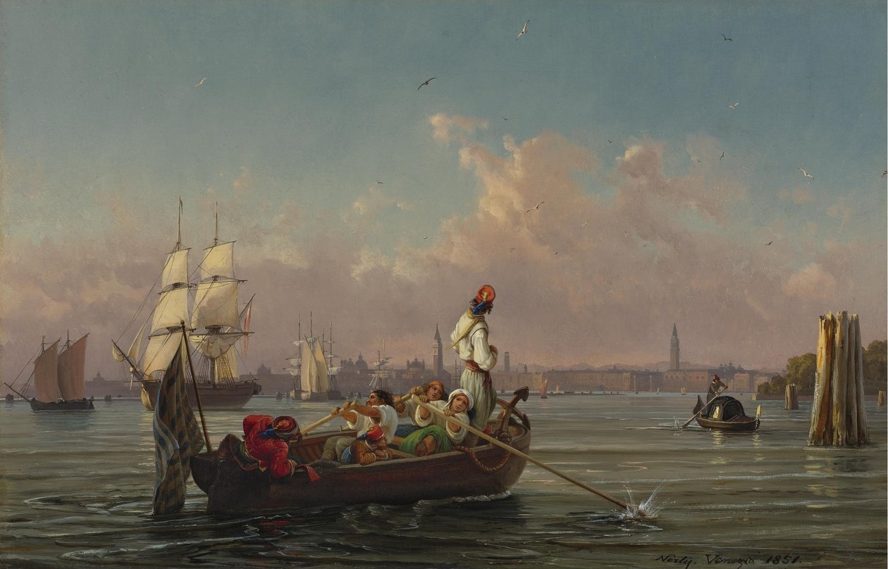 I lagunen, Venedig af Friedrich Nerly