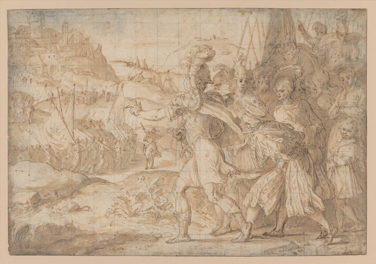Belejringen af Faesulae (Fiesole) af Friedrich Sustris