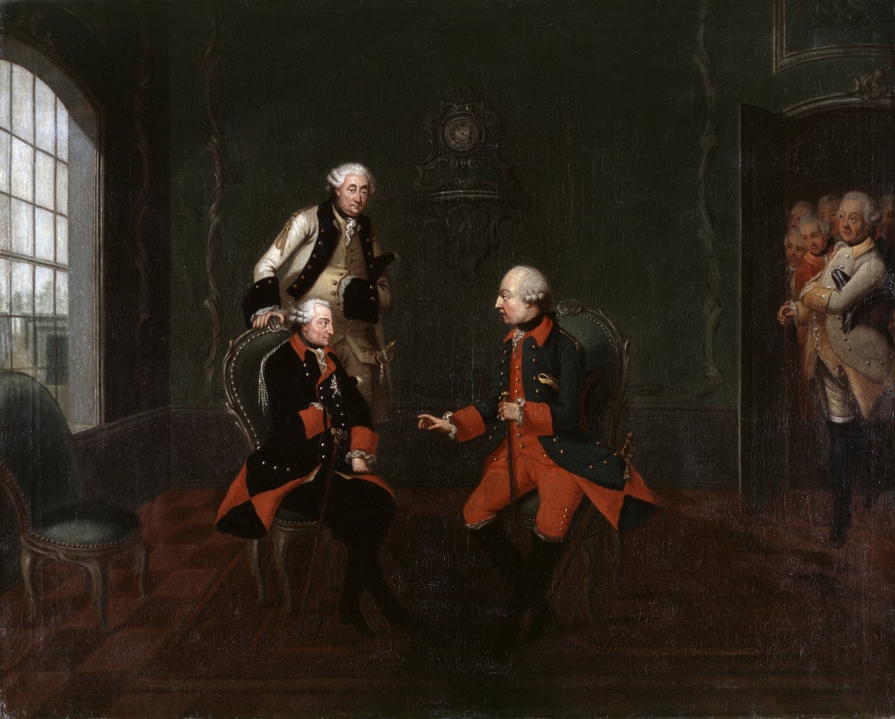 Møde mellem Frederik den Store og kejser Joseph II i Neisse af Friedrich Wilhelm Bock